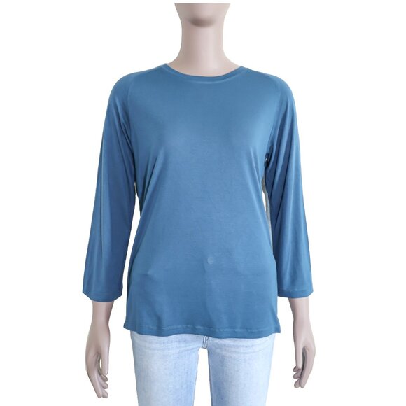 Vince Navy Blue Casual Blouse Spring Summer Everyday Basic Office‎ Relaxed Top - Picture 1 of 4